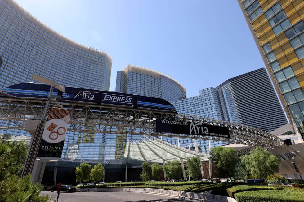 Aria and Vdara in Las Vegas on Thursday, July 1, 2021. (K.M. Cannon/Las Vegas Review-Journal) @ ...