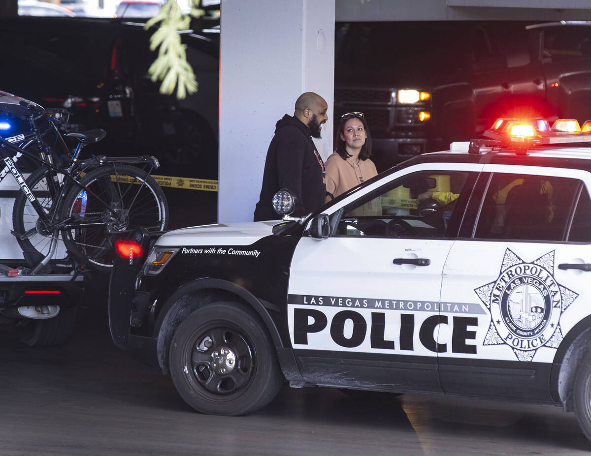 The Las Vegas Metropolitan police is investigating a robbery and shooting in the parking garage ...