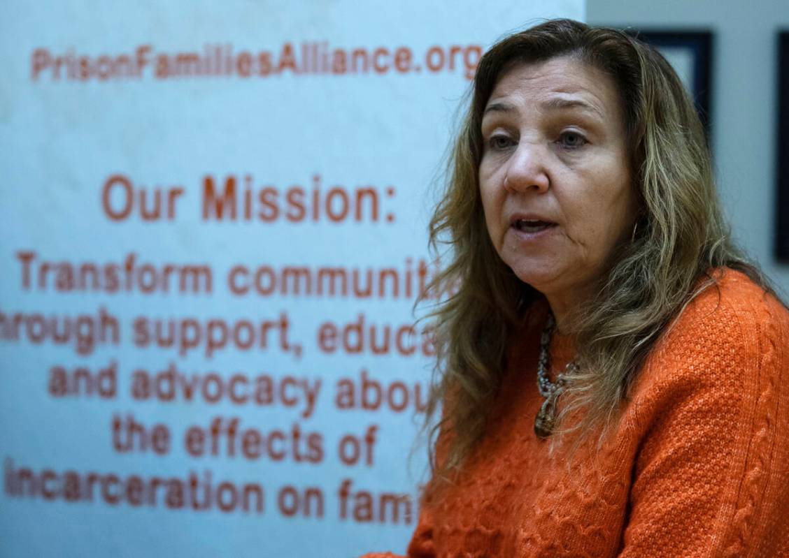 Julia Lazareck, co-founder and president of Prison Families Alliance, speaks during an intervie ...