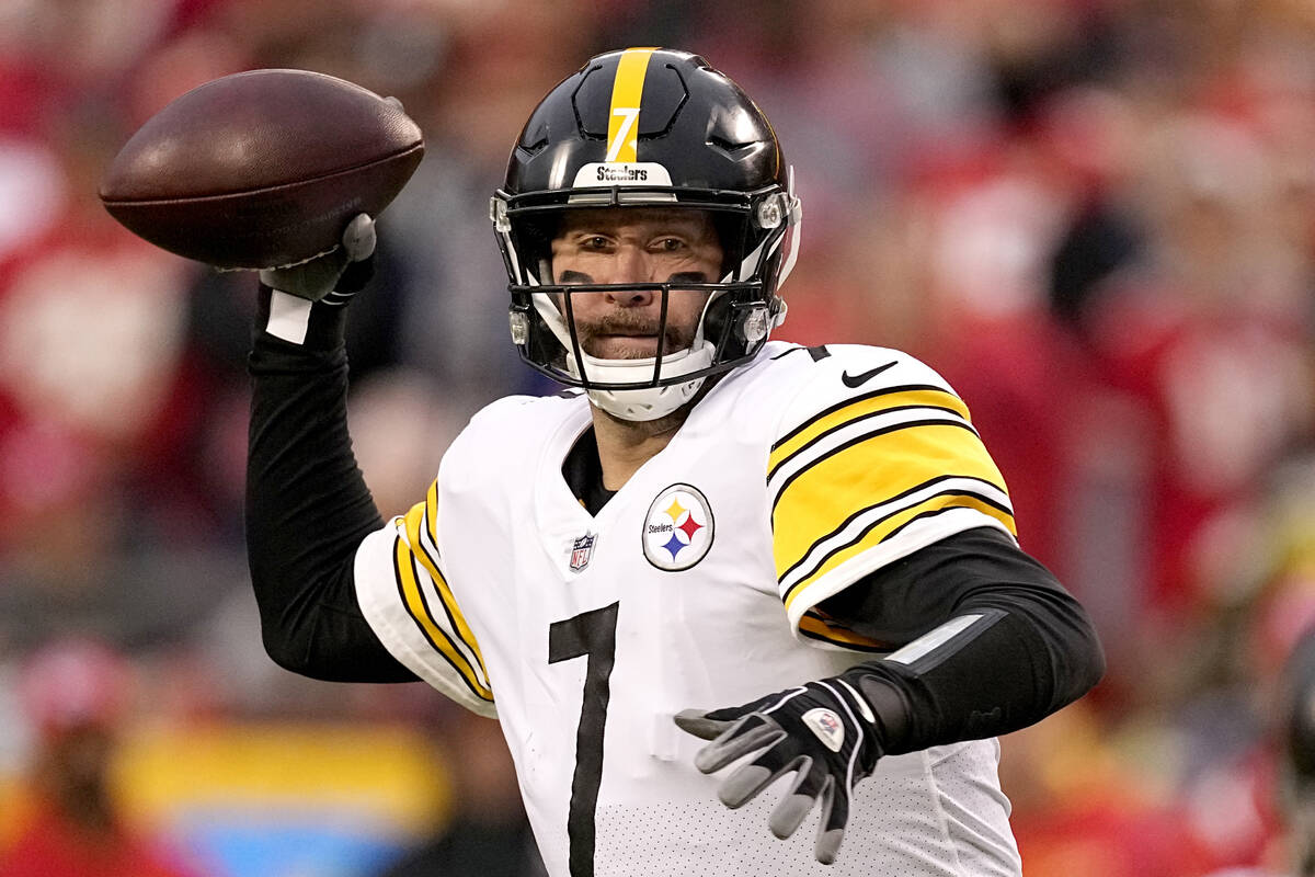 Pittsburgh Steelers quarterback Ben Roethlisberger throws during the first half of an NFL footb ...