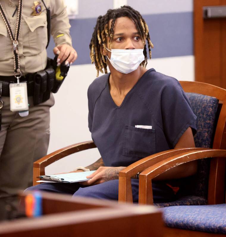 Jesani Carter, 20, appears in court at the Regional Justice Center in downtown Las Vegas Tuesda ...