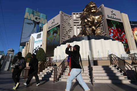 MGM Grand casino-hotel in Las Vegas, Tuesday, Jan. 14, 2020. (Erik Verduzco / Las Vegas Review ...