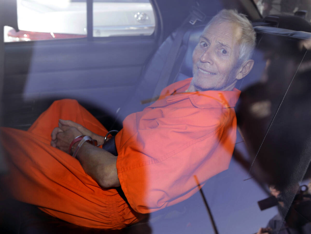 In March 17, 2015, file photo, New York real estate heir Robert Durst smiles as he is transport ...