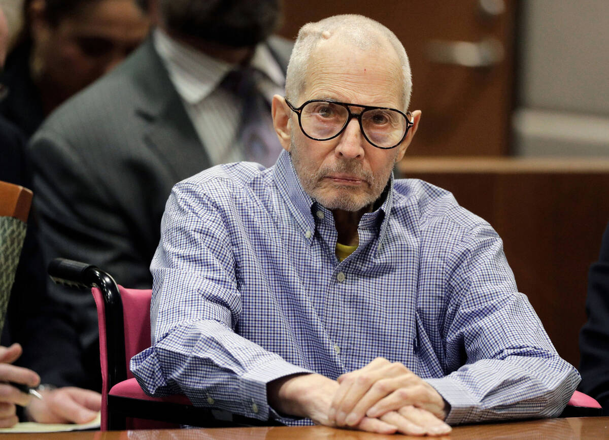 In this Dec. 21, 2016 file photo, Robert Durst sits in a courtroom in Los Angeles. Durst, the w ...