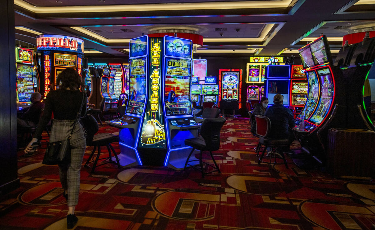 The casino floor is seen as the Golden Gate is celebrating its 116th year of operations on Thur ...