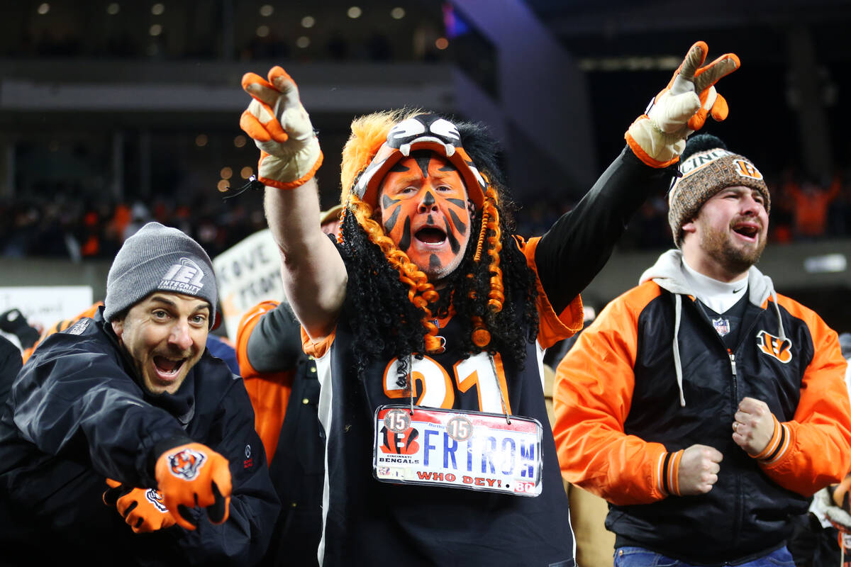 in the second half on an NFL playoff game at Paul Brown Stadium in Cincinnati, Ohio, Saturday, ...