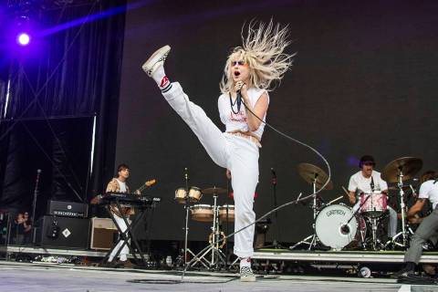 Hayley Williams of Paramore performs at the Bonnaroo Music and Arts Festival on Friday, June 8, ...