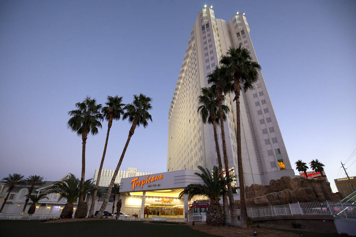 Tropicana Las Vegas on Wednesday, Jan. 26, 2022, in Las Vegas. (Ellen Schmidt/Las Vegas Review- ...