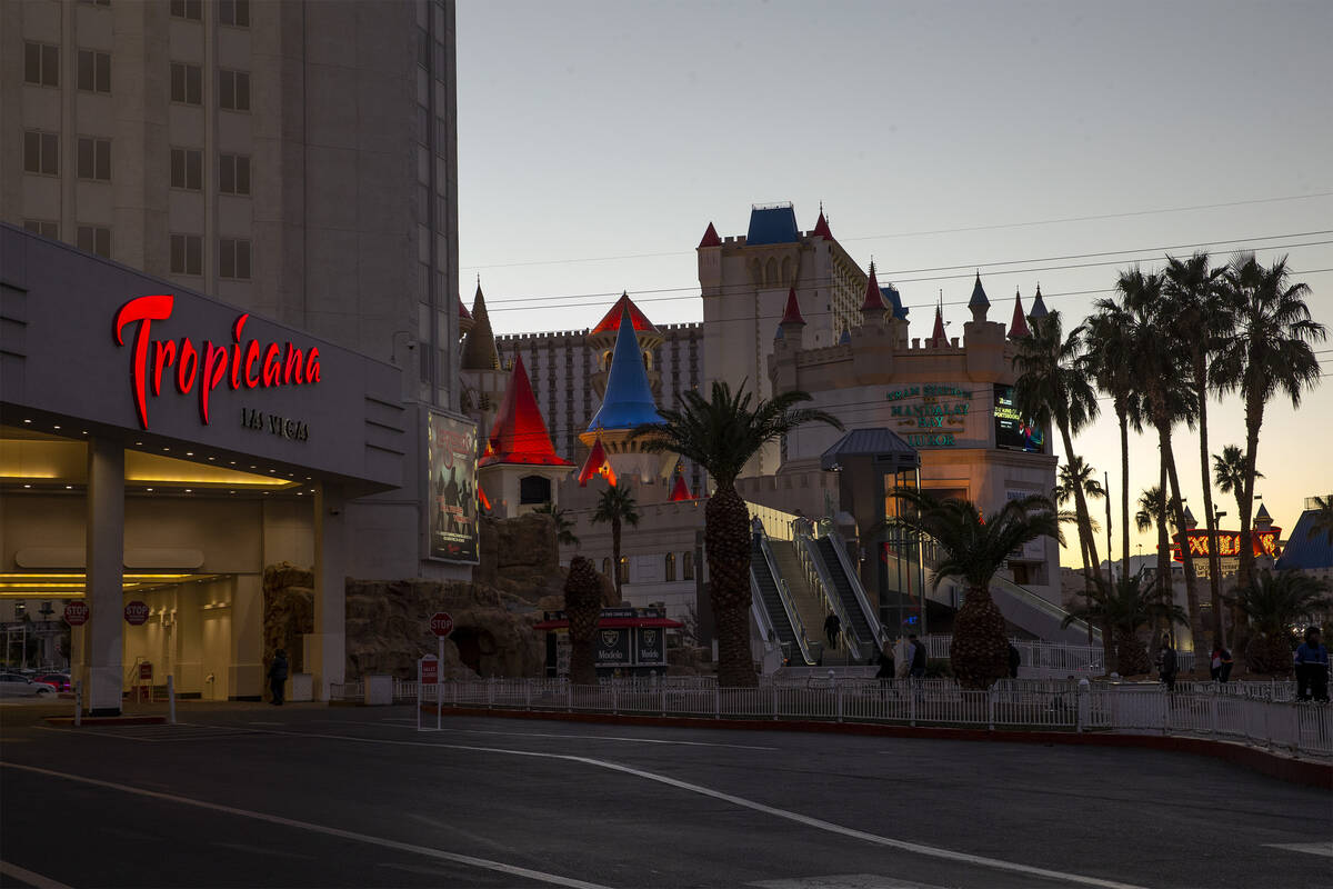 Tropicana Las Vegas on Wednesday, Jan. 26, 2022, in Las Vegas. (Ellen Schmidt/Las Vegas Review- ...