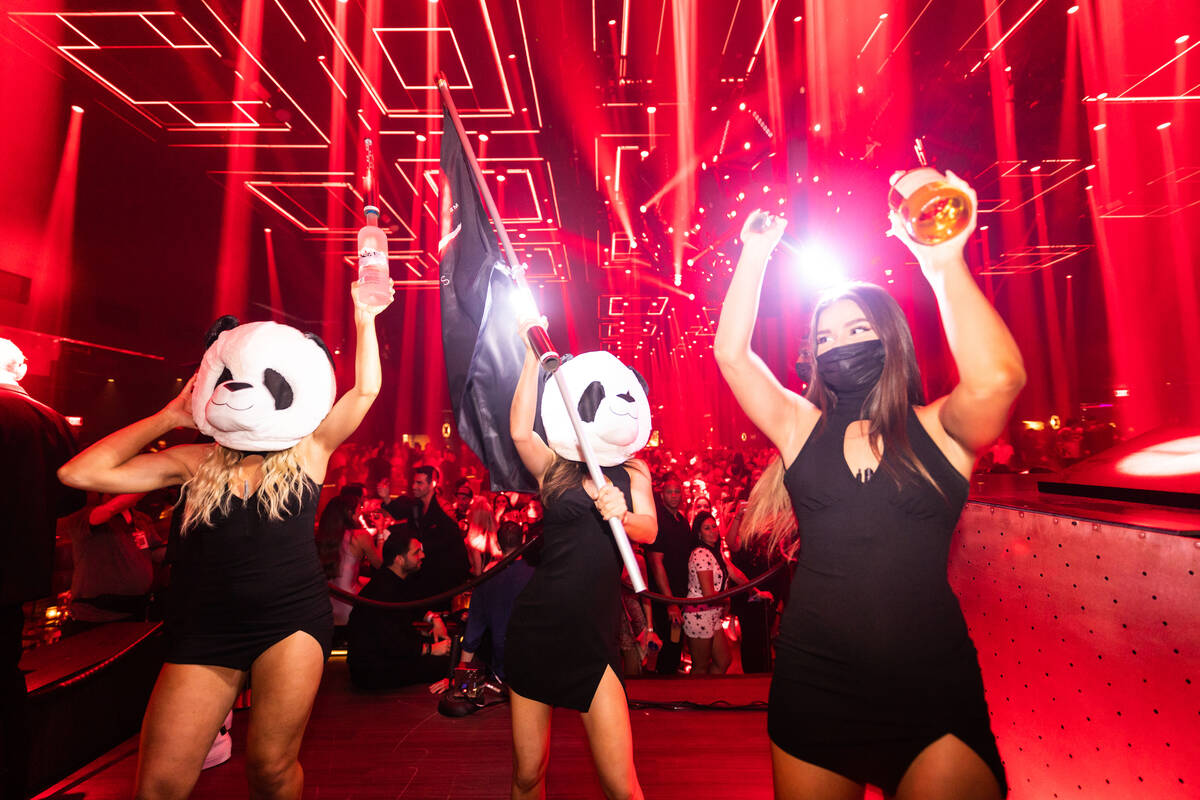 The panda party is on at Zouk Nightclub at Resorts World Las Vegas. (Meg Blair)