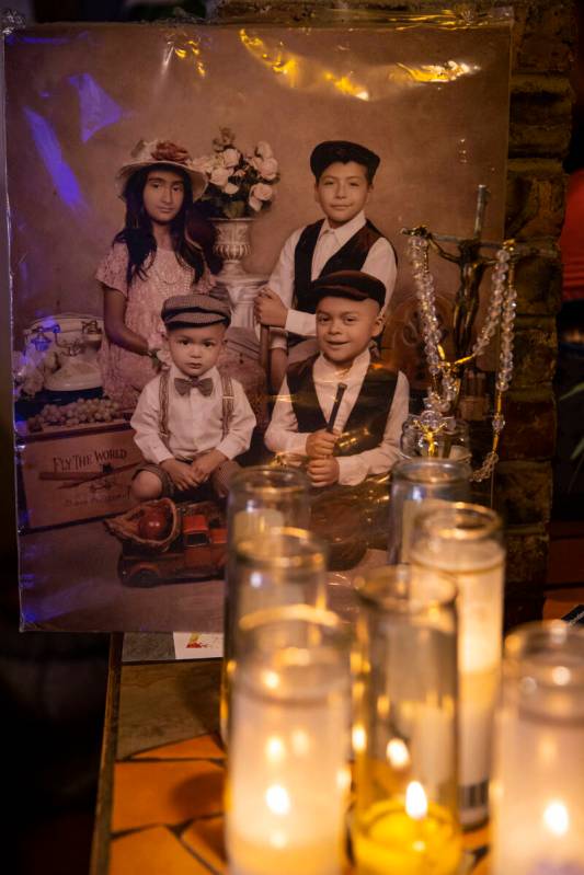 A family portrait shows, counterclockwise from upper left, Lluvia Daylenn Zacarias, Bryan Axel ...