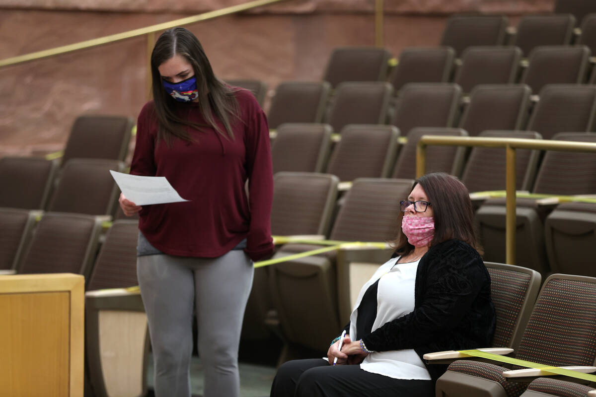 Tasha Baxter, left, with her mother Lisa, attend the fact finding review in the death of her br ...