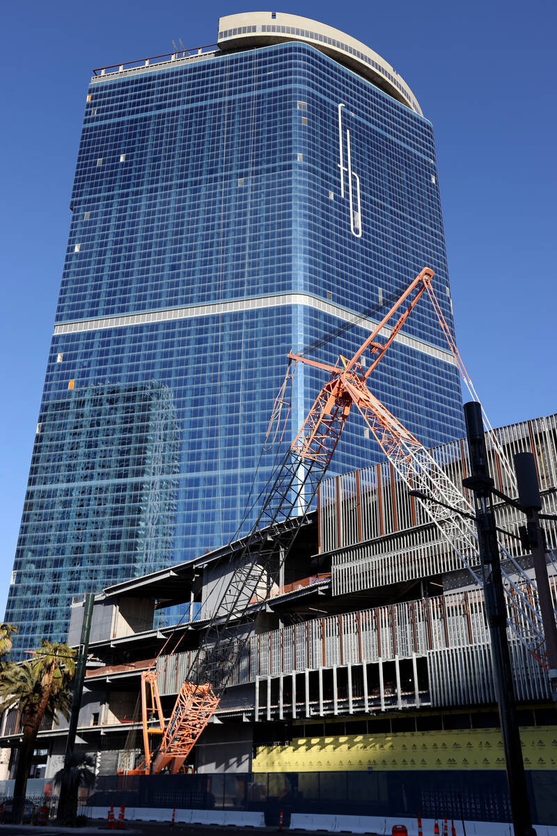 Fontainebleau Las Vegas under construction on the north Strip Thursday, Feb. 3, 2022. (K.M. Can ...