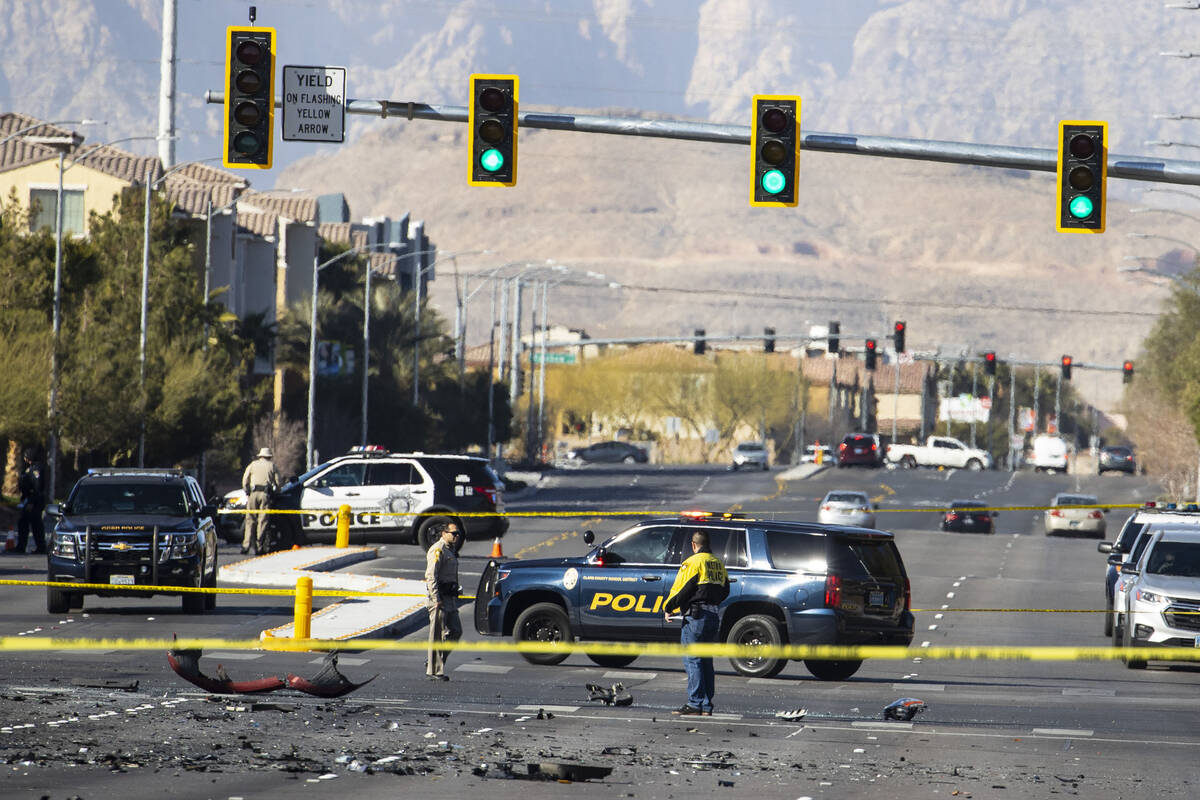 Las Vegas police and Clark County School District police are investigating a fatal crash that o ...