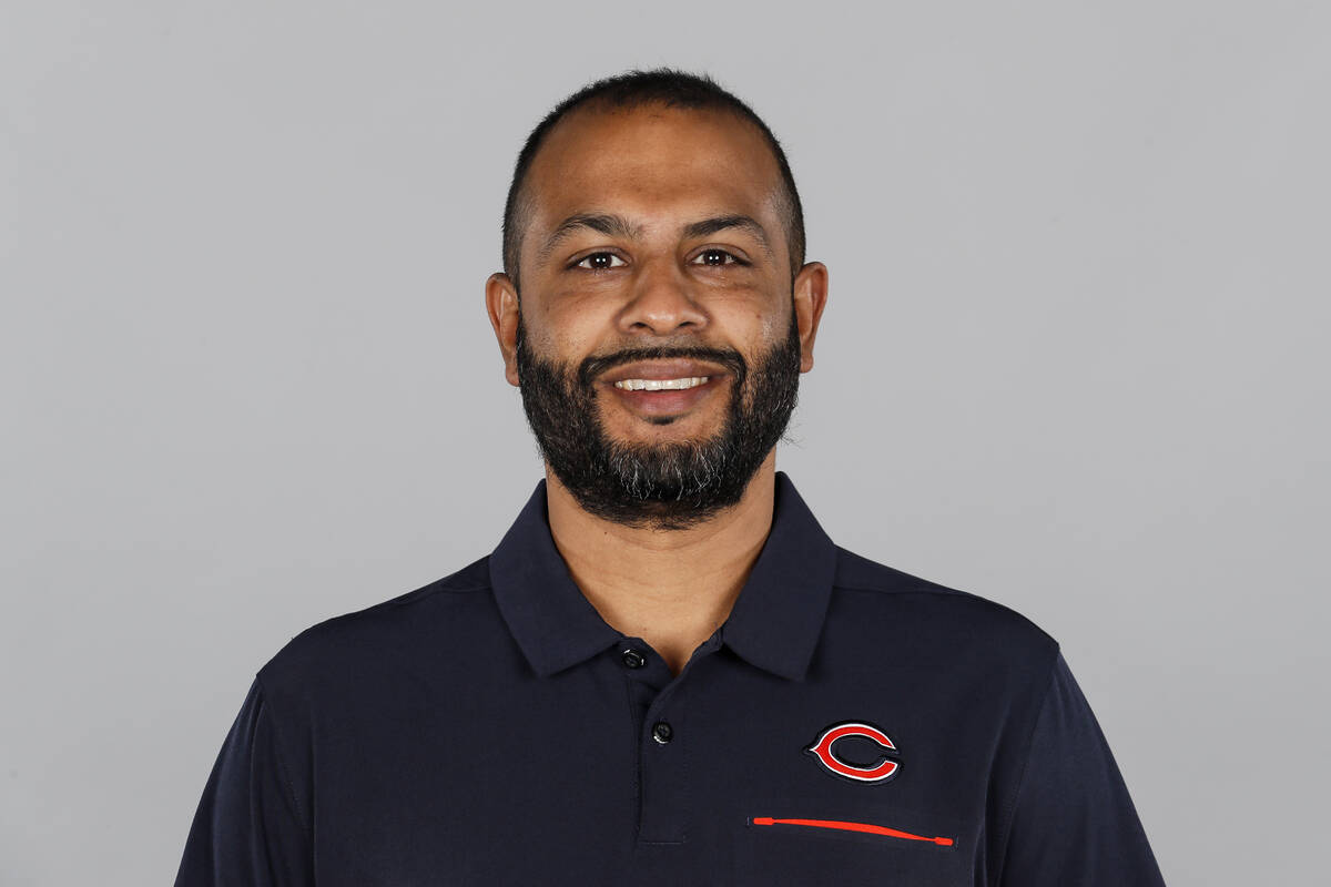 This is a 2021 photo of Sean Desai of the Chicago Bears NFL football team. This image reflects ...