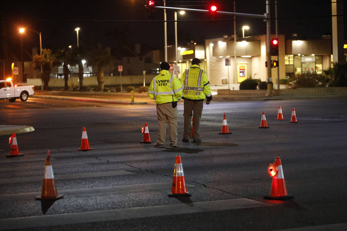 The intersection of Boulder Highway and Indios Avenue was closed after a pedestrian was struck ...