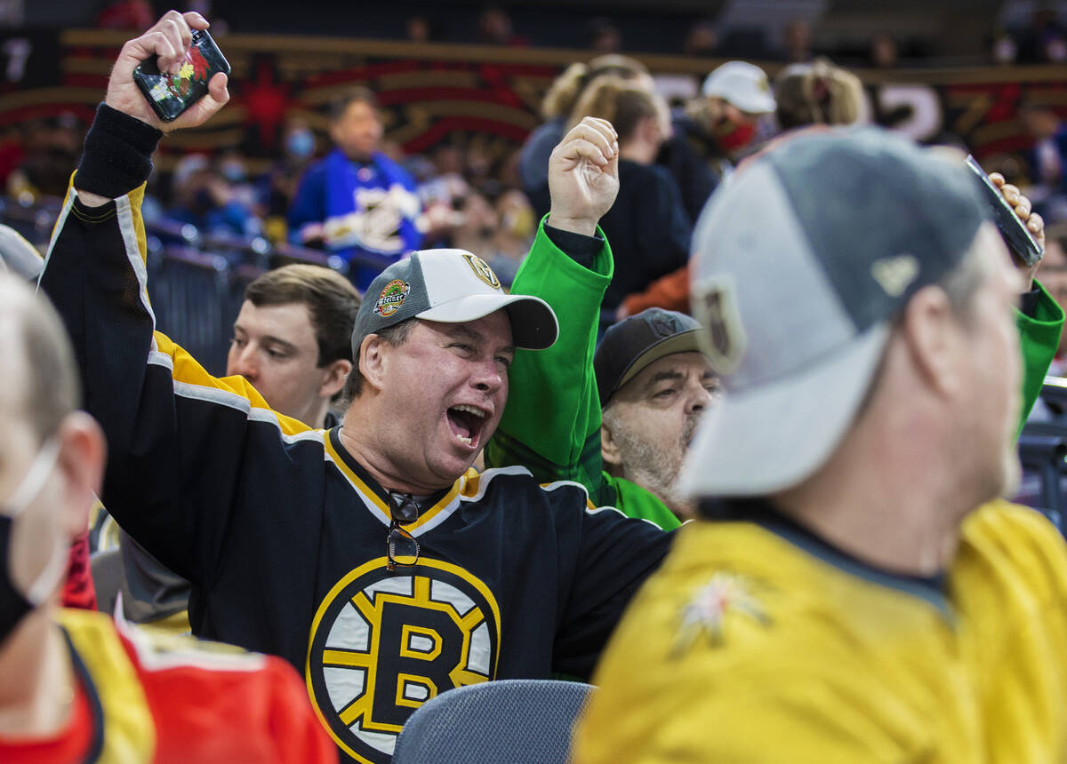 Fans fill T-Mobile Arena during the NHL All-Star Game on Saturday, Feb. 5, 2022, in Las Vegas. ...