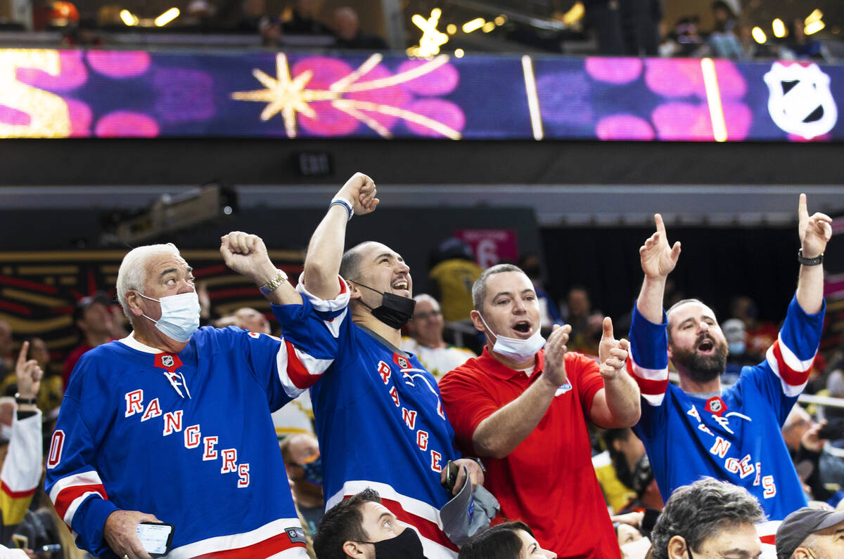 Fans fill T-Mobile Arena during the NHL All-Star Game on Saturday, Feb. 5, 2022, in Las Vegas. ...