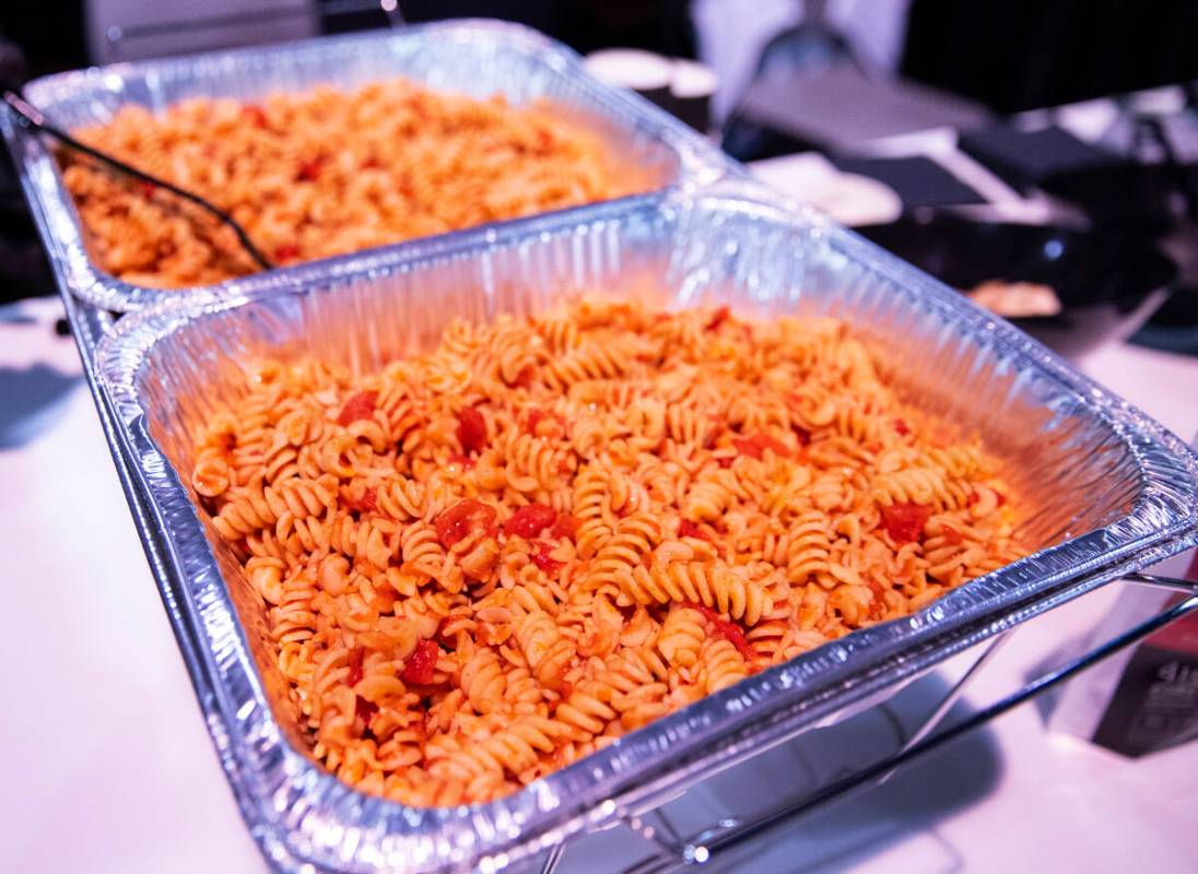 Cooked Light Rotini, a low carb pasta, is displayed at a fiber gourmet booth during the Fancy F ...