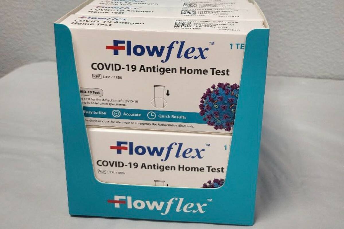 COVID-19 rapid test kits (@GovSisolak on Twitter)