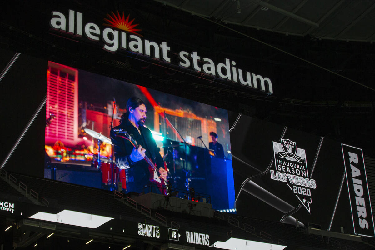 The Killers concert on the Strip televised during halftime of an NFL football game between the ...