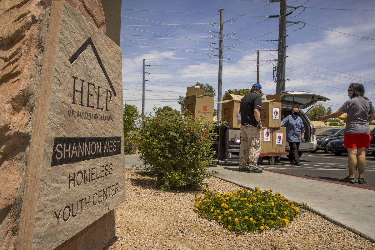 The Shannon West Homeless Youth Center receives freshly prepared donated meals for residents fr ...