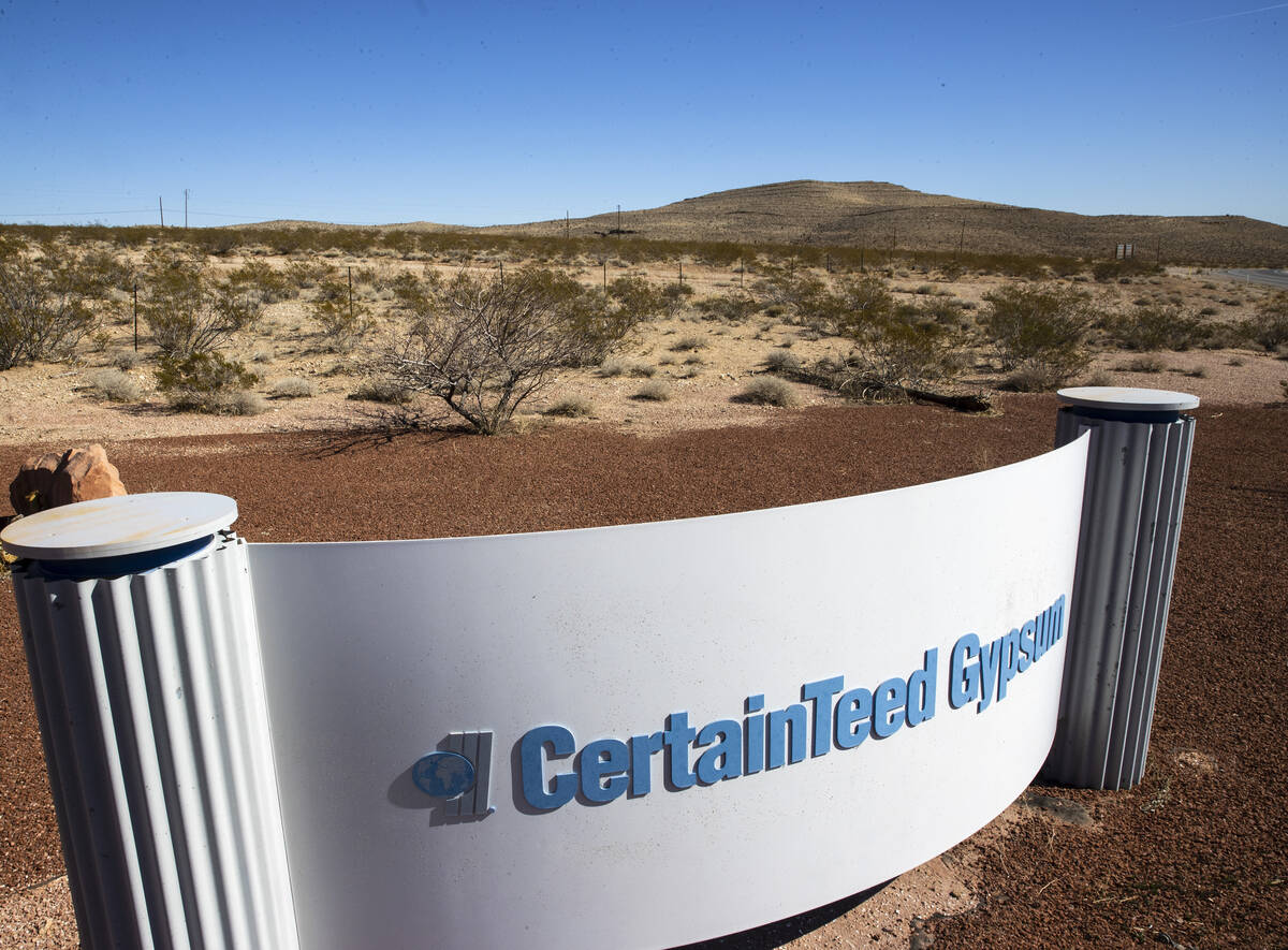 CertainTeed Manufacturing plant on Blue Diamond Road is seen next to a vacant land that recentl ...