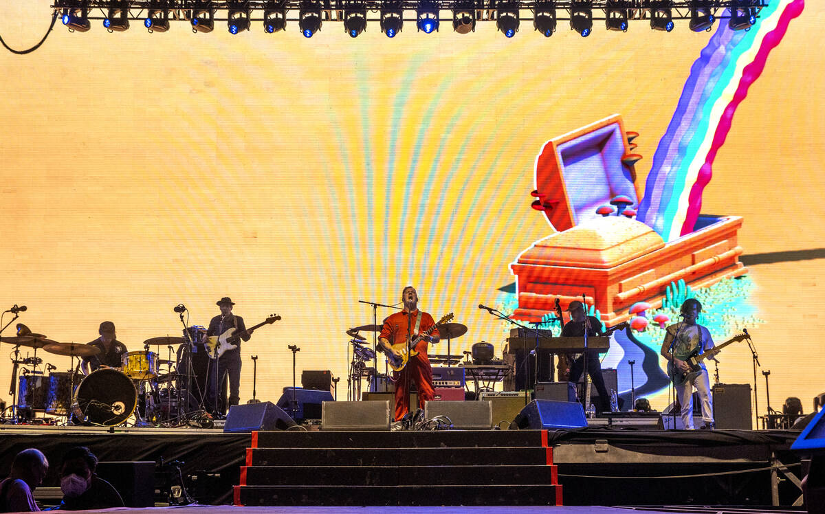 Modest Mouse performs on the Downtown Stage during day two of Life is Beautiful on Saturday, Se ...