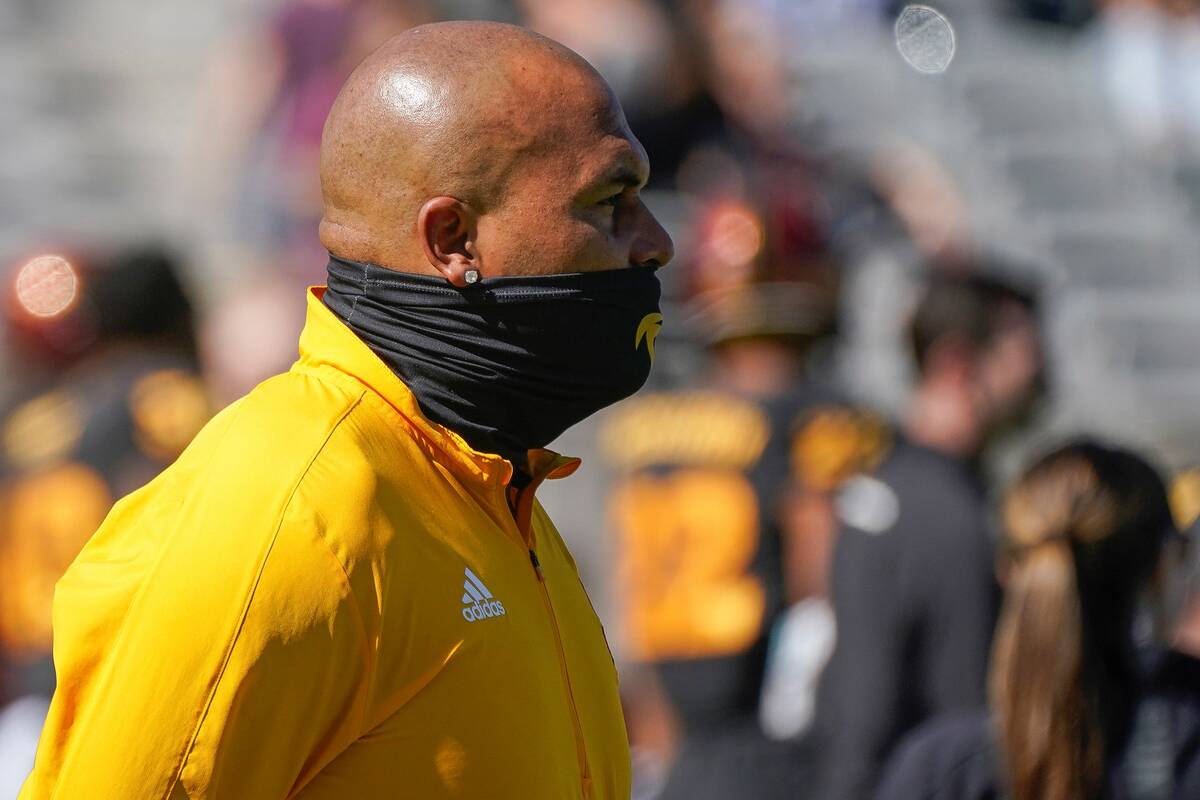 Arizona State Associate Head Coach/Defensive Coordinator/ Antonio Pierce before their game agai ...