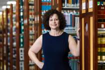 UNLV professor Rachel Anderson at the UNLV Law Library on Monday, Feb. 21, 2022, in Las Vegas. ...