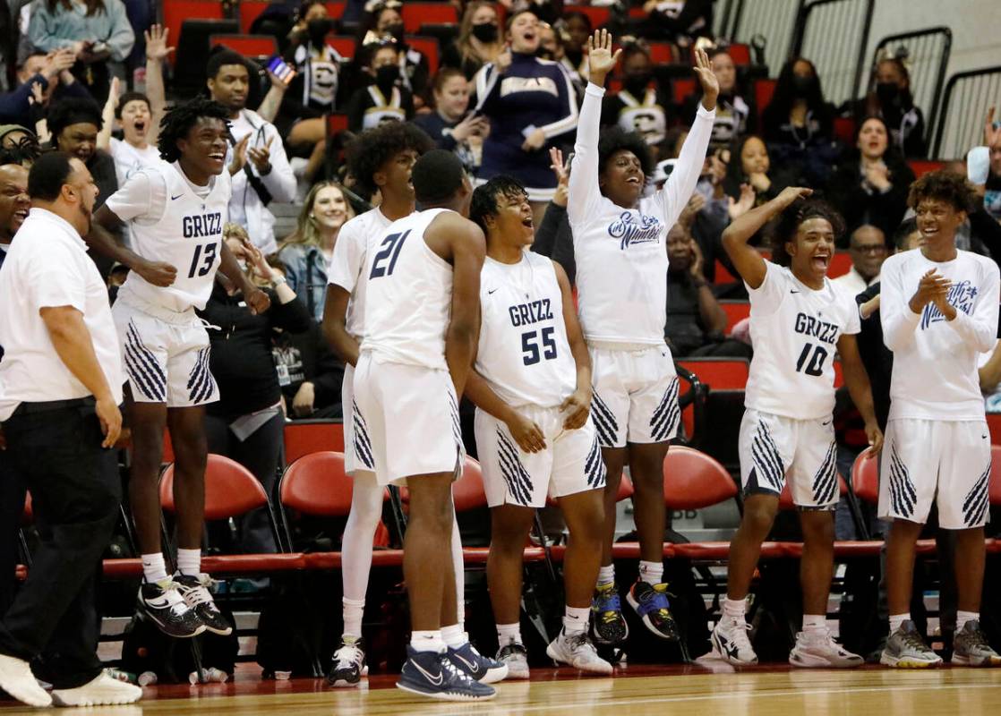 during the second half of a semifinal game in the NIAA Class 4A state boys basketball playoffs ...