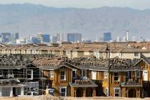 The Las Vegas strip is seen as a new housing development is underway at the corner of Gallarate ...