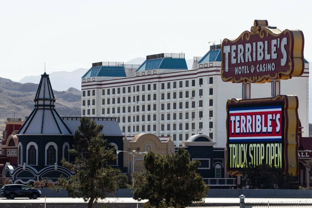 The closed down Terrible's hotel and casino shown on Wednesday, Feb. 16, 2022, in Jean. (Bizuay ...