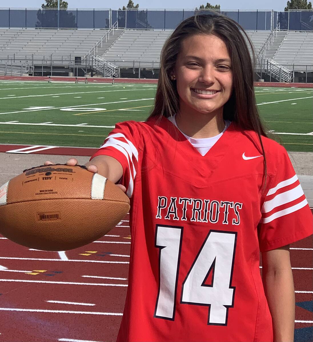Liberty's Keylee Phillips is a member of the Nevada Preps All-Southern Nevada flag football tea ...