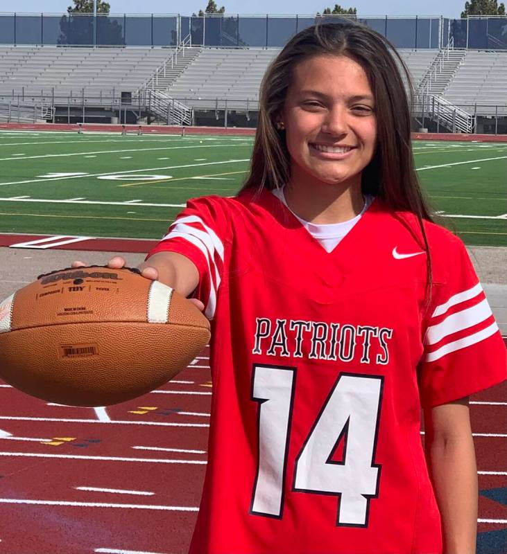 Liberty's Keylee Phillips is a member of the Nevada Preps All-Southern Nevada flag football tea ...