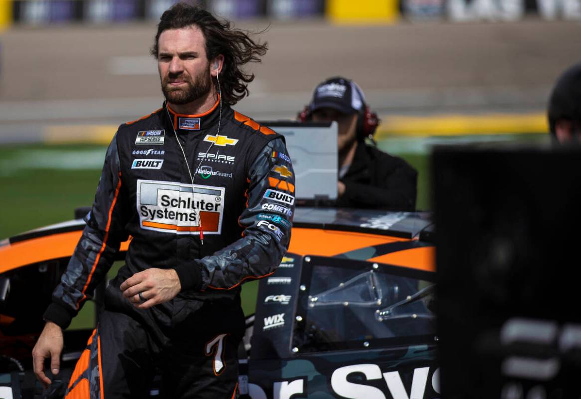 Cup Series driver Corey LaJoie (7) during qualifying for the Pennzoil 400 on Friday, March 4, 2 ...