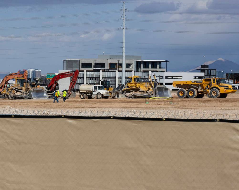 Heavy construction equipment is seen as construction is underway for new Durango hotel-casino a ...