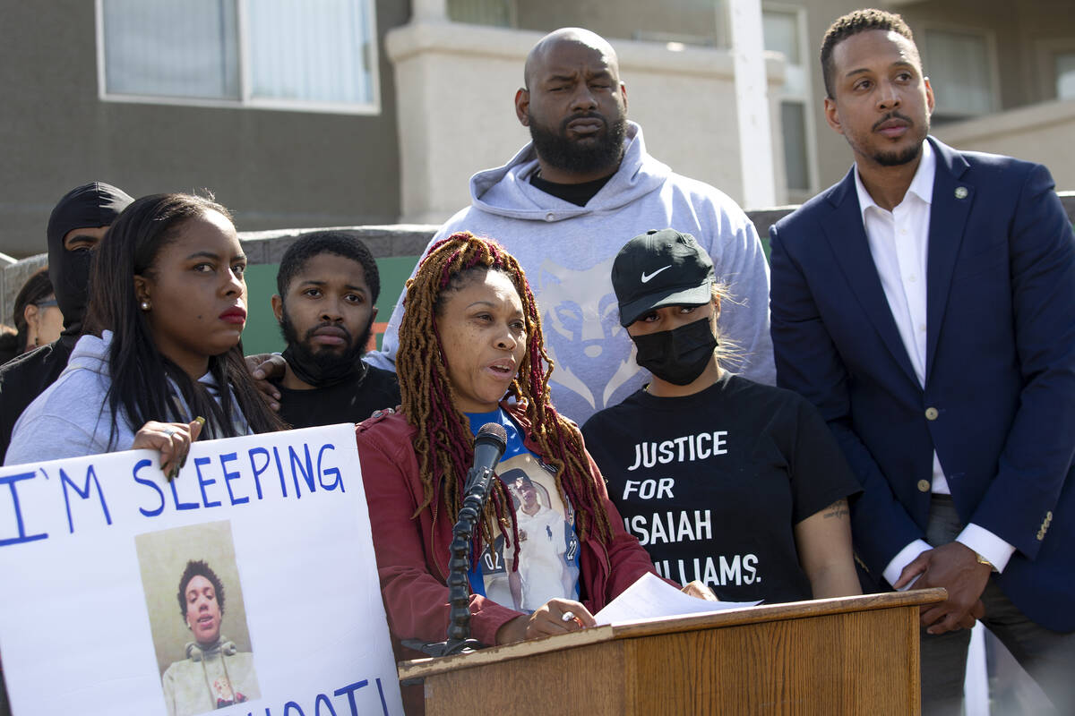 Latia Alexander, mother of Isaiah Williams, who was shot and killed by Metropolitan police on J ...