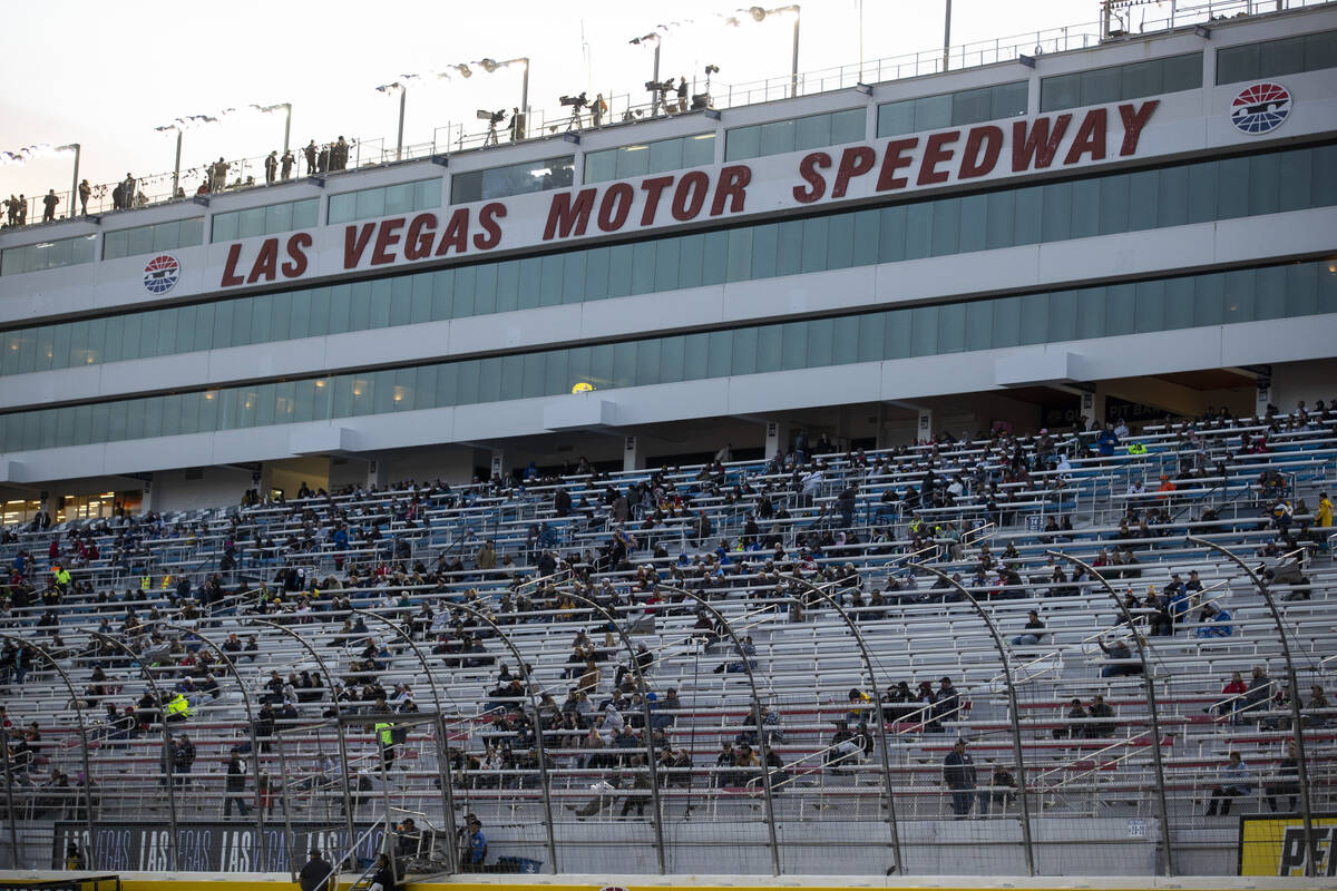 The crowd watches drivers get ready to compete in the Nascar Camping World Truck Series 5th An ...