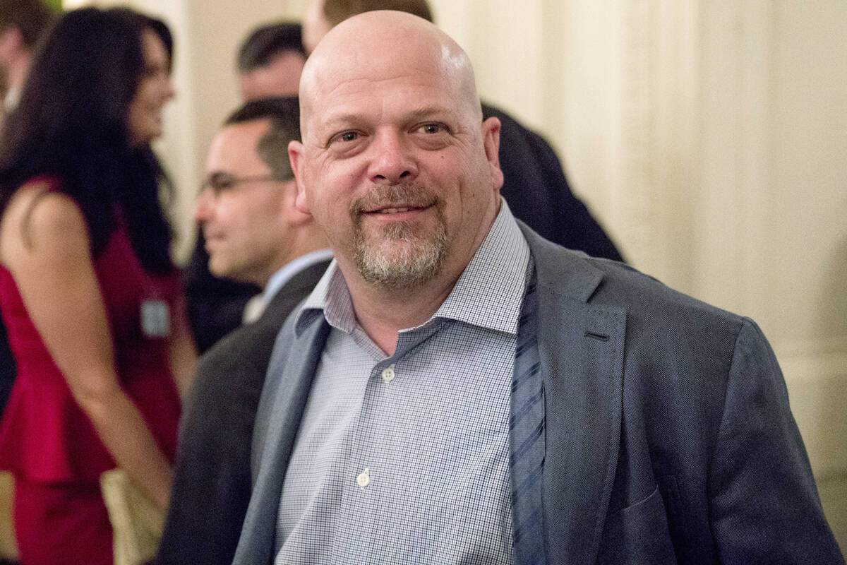 Rick Harrison, who appears on the television show Pawn Stars, arrives for a reception for Senat ...