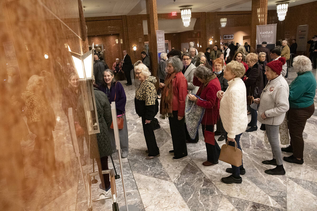 Guests file into the theater for Paul Anka’s performance during the 10th anniversary cel ...