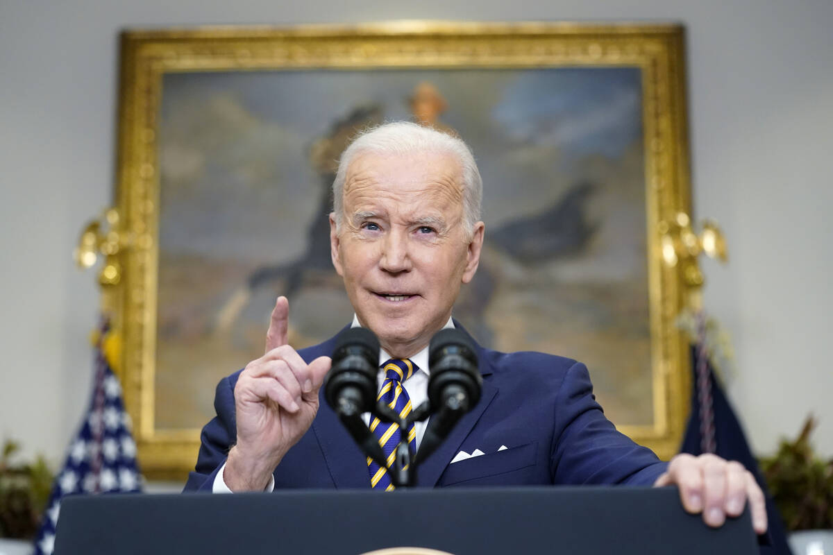 President Joe Biden announces a ban on Russian oil imports, toughening the toll on Russia's eco ...