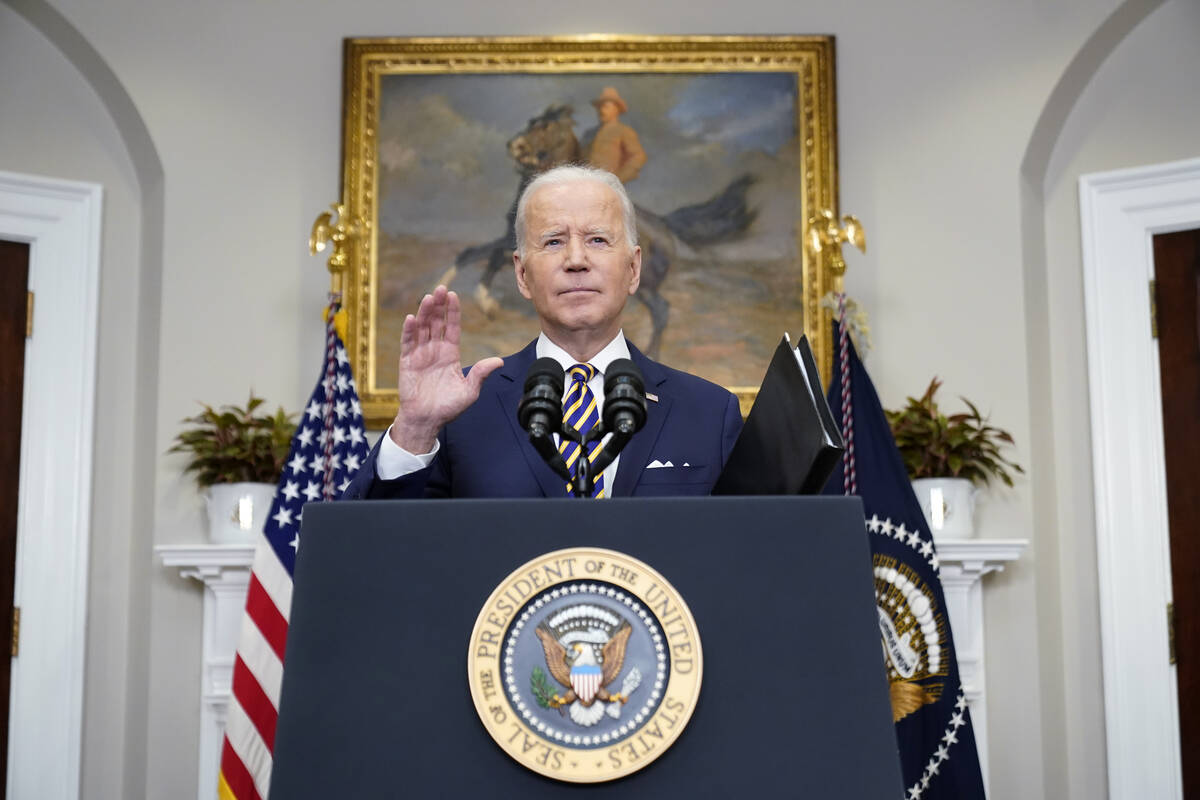 President Joe Biden announces a ban on Russian oil imports, toughening the toll on Russia's eco ...