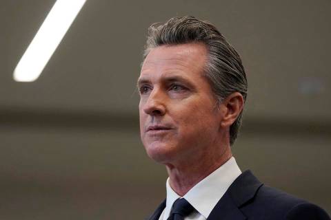 In a July 26, 2021, file photo Gov. Gavin Newsom speaks at a news conference in Oakland, Calif. ...