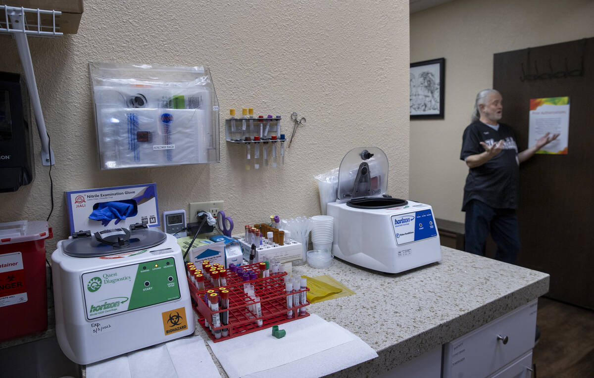 The lab at the Huntridge Family Clinic is ready for use as owner and operator Rob Phoenix talks ...