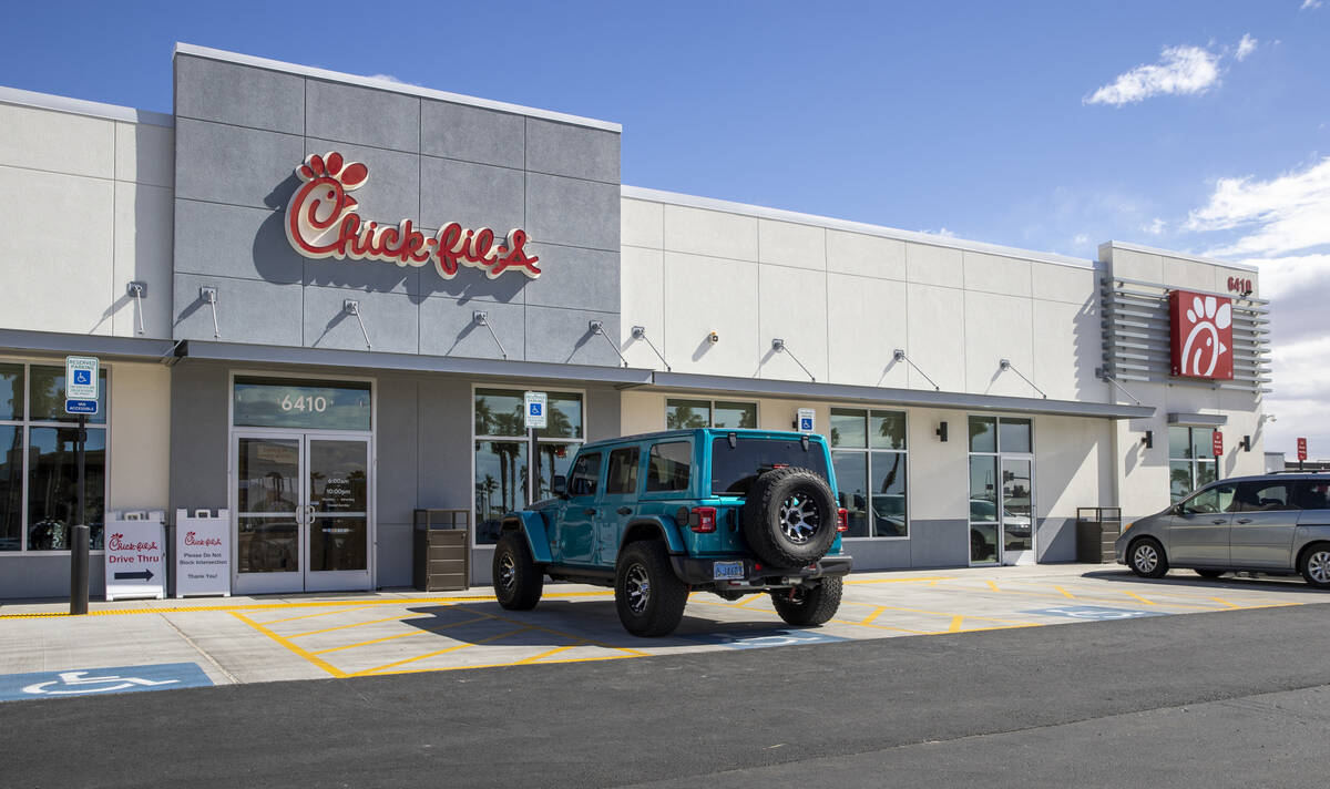 The new Chick-Fil-A opens complete with a ribbon cutting ceremony and the Las Vegas Chamber of ...