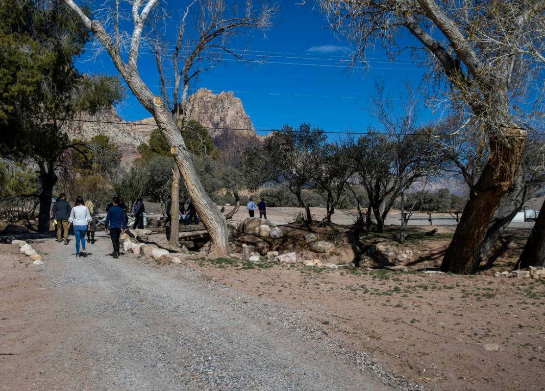 Some paths and landscaping work is taking place for The Reserve at Red Rock Canyon, a luxury ho ...