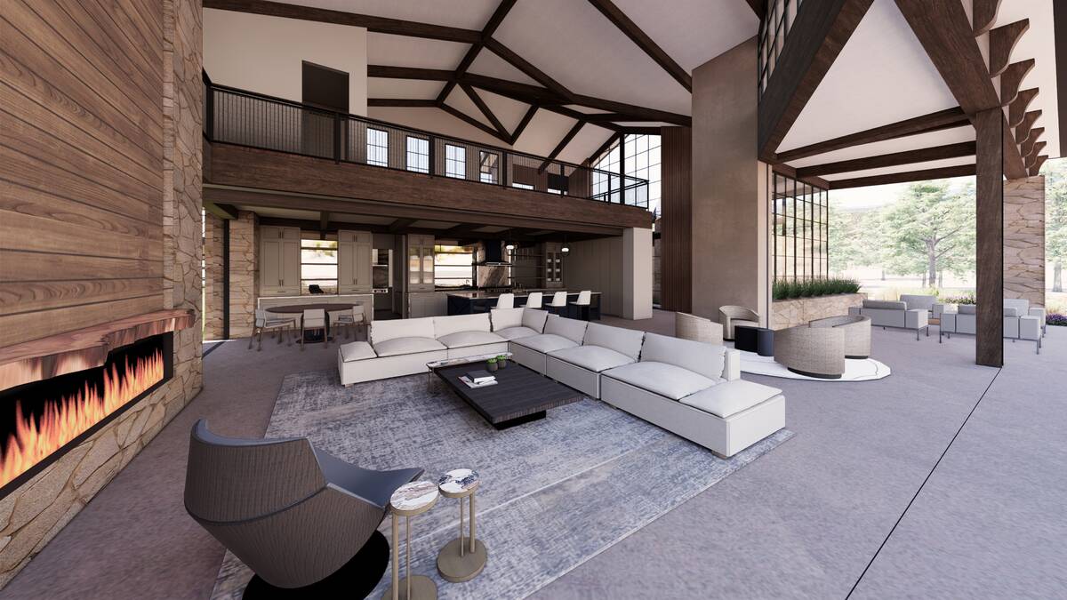 An artist's rendering of a house at The Reserve at Red Rock Canyon, a new luxury housing develo ...