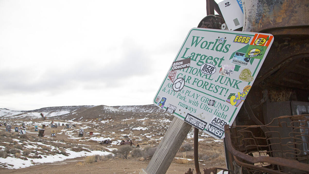 The International Car Forest of the Last Church, near Goldfield, is on Travel Nevada's list of ...