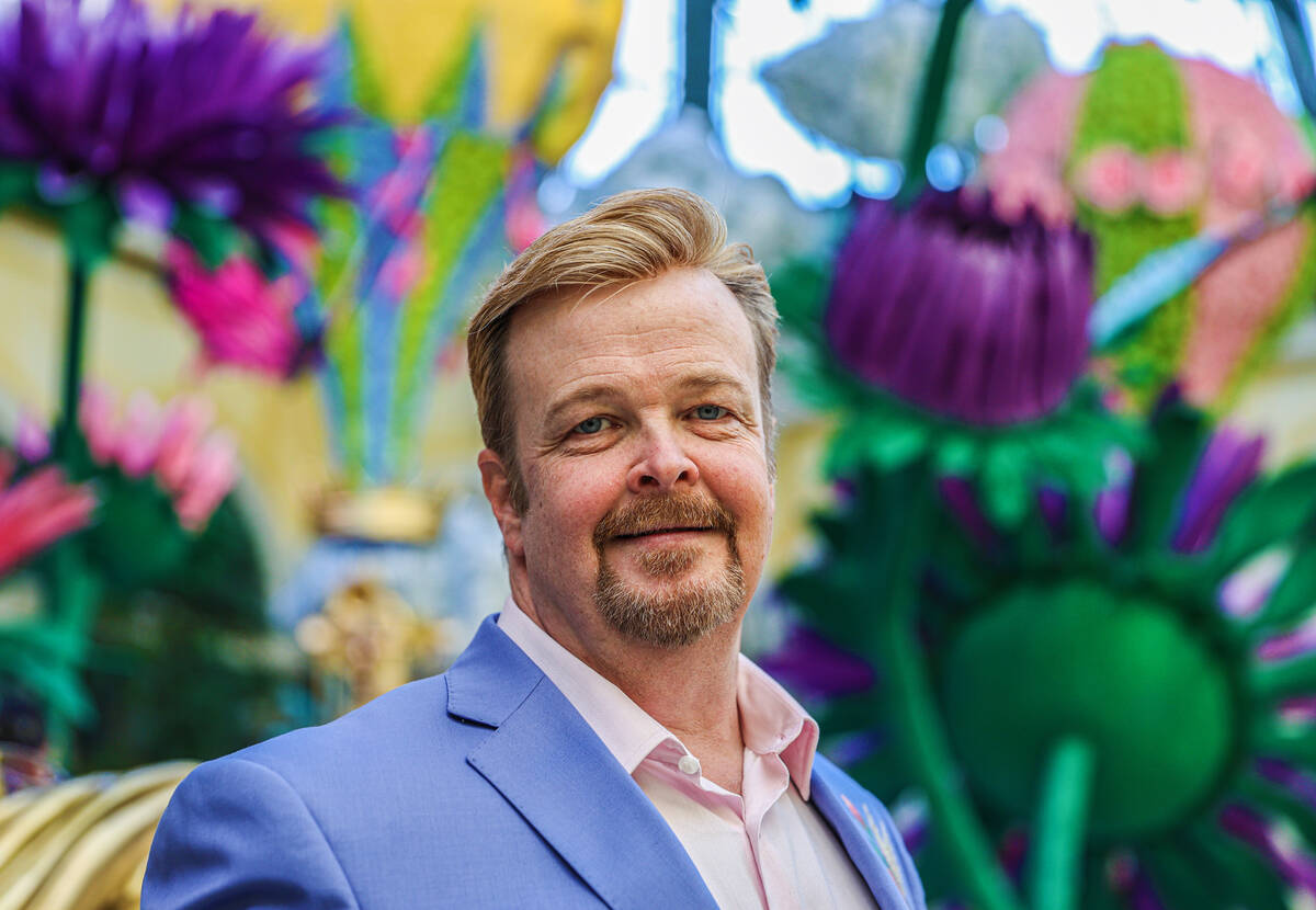 Ed Libby, conservatory designer and artistic director, at the new spring display “Flights of ...
